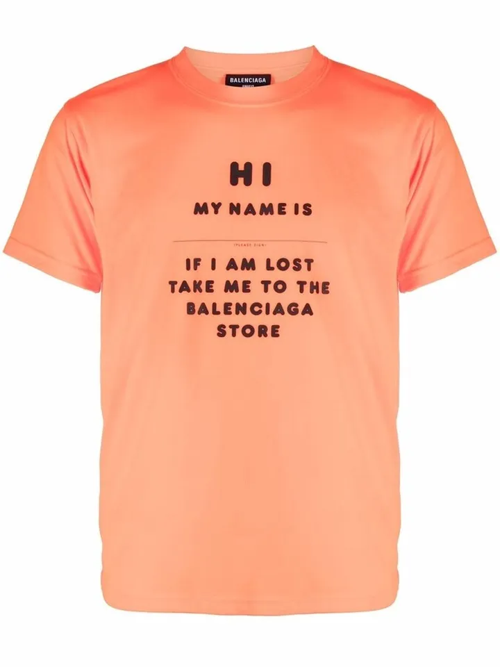slogan-print T-shirt