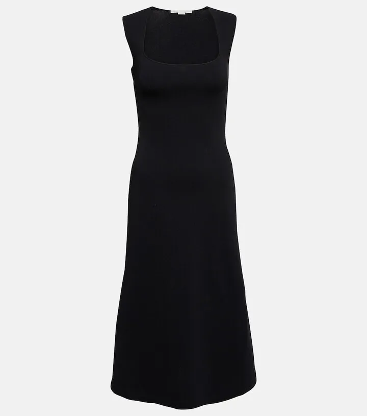 Square-neck midi dress