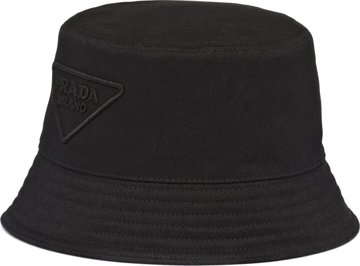 Drill logo-embroidered bucket hat