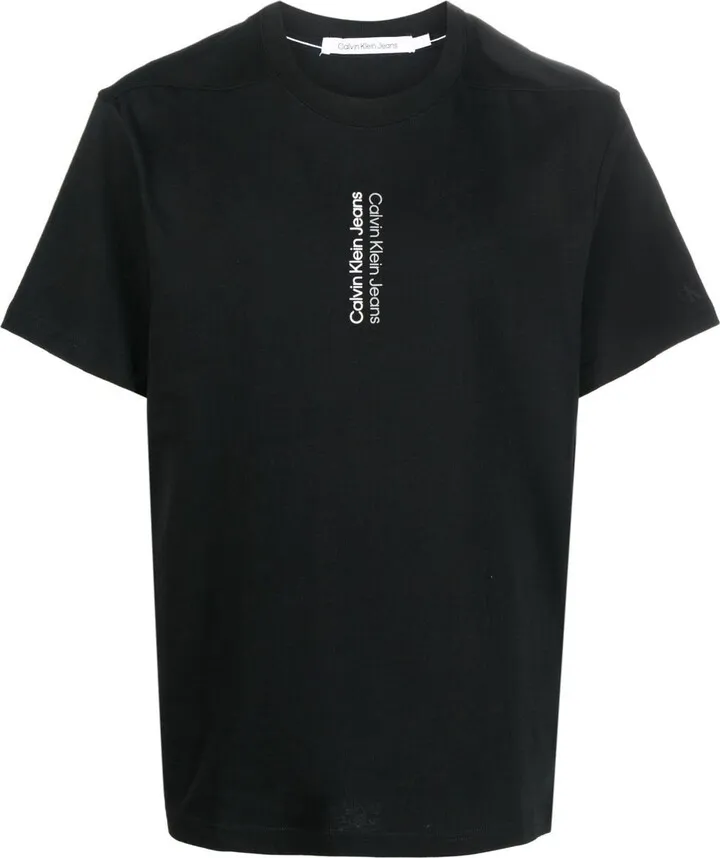 double-logo crewneck T-shirt