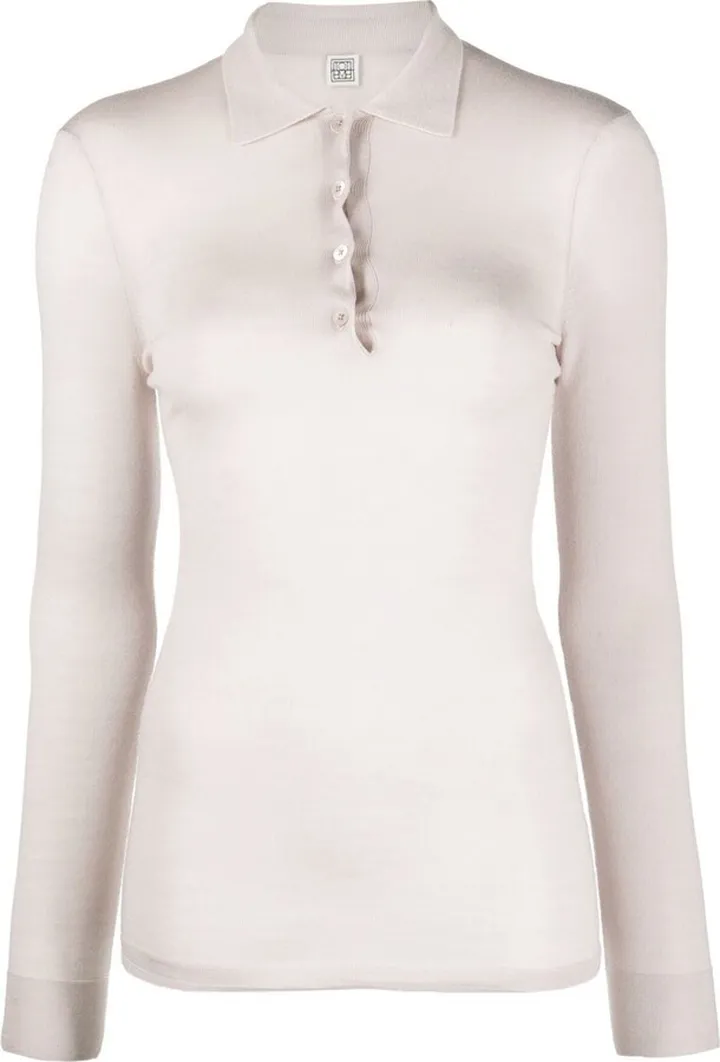 Knitted Wool Polo Top
