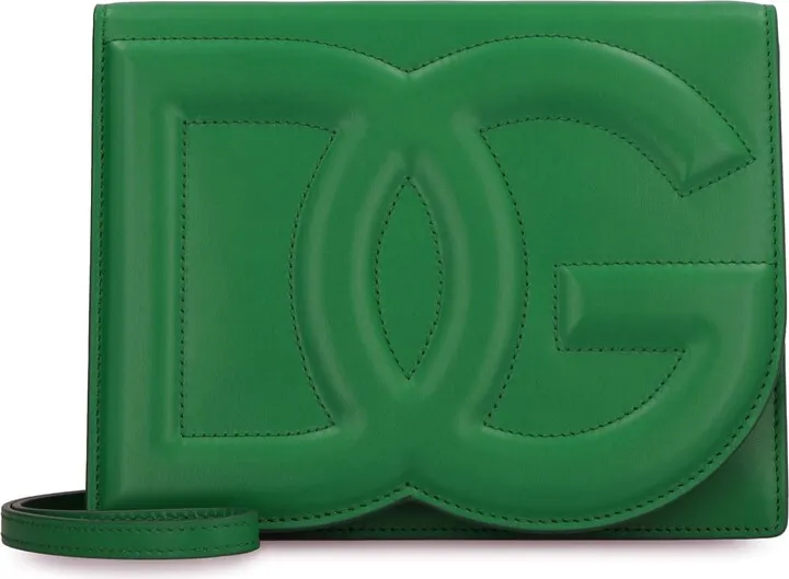 Dg Logo Leather Crossbody Bag