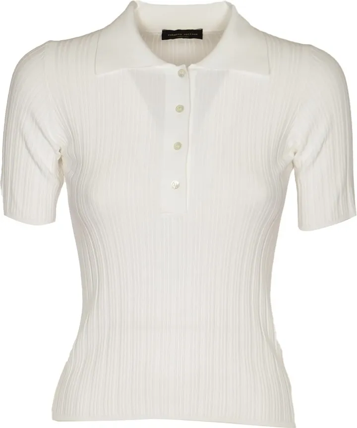 Stripe Patterned Slim Polo Shirt