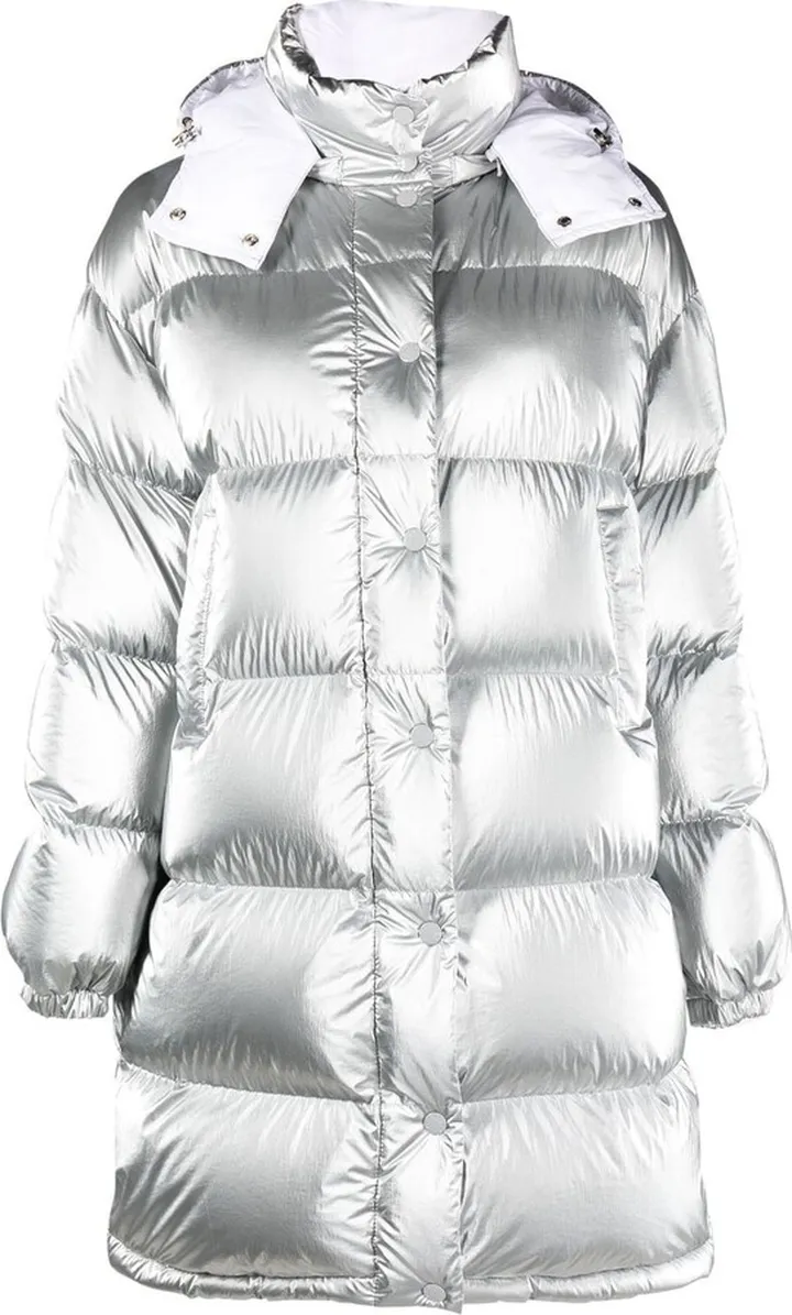 Logo-Patch Padded Coat
