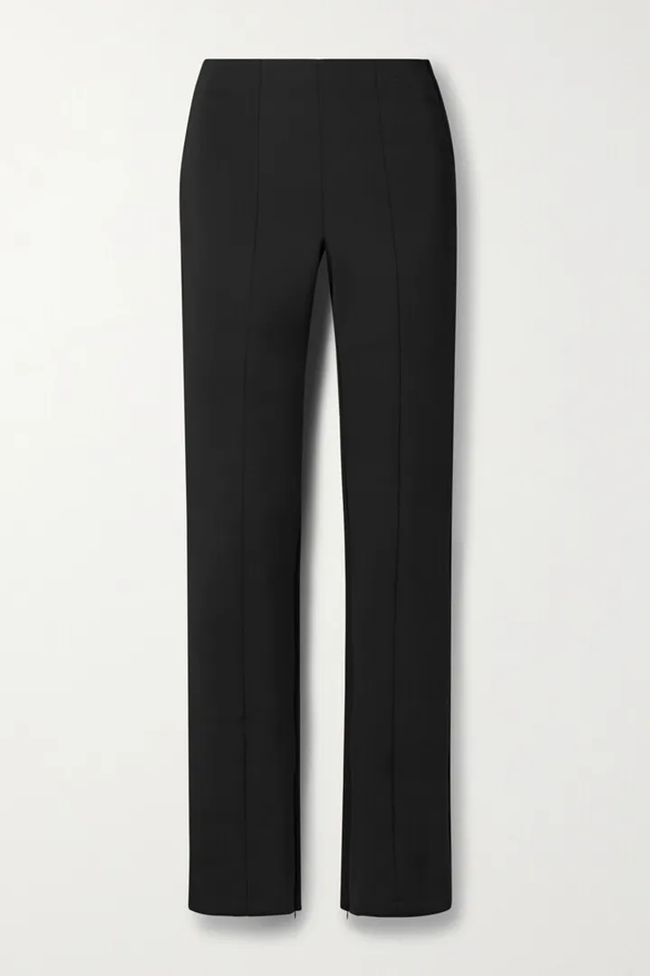 GOOD AMERICAN - Good Waist Stretch-scuba Straight-leg Pants - Black