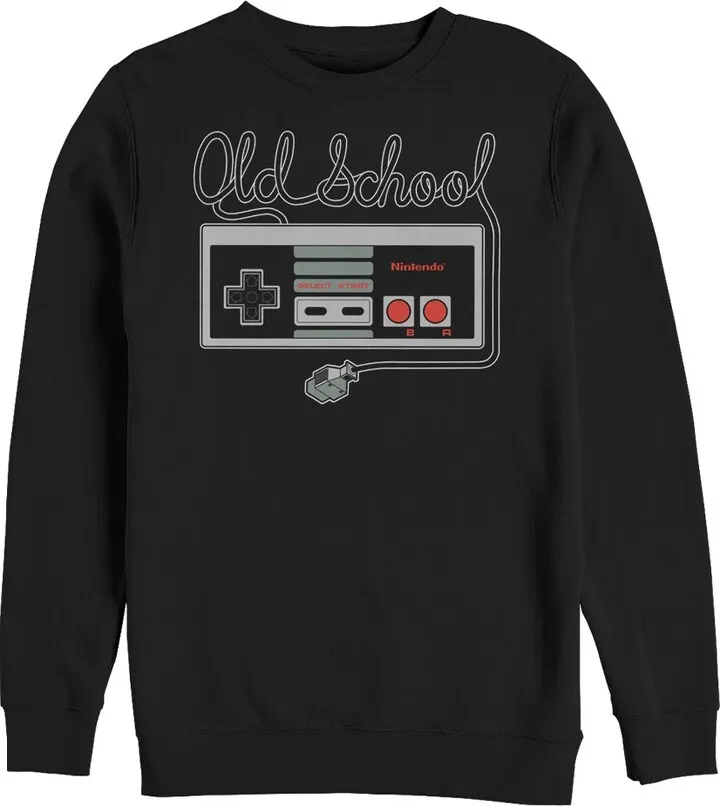 Men's Nintendo Old School NES Controller Sweatshirt - Black - Medium