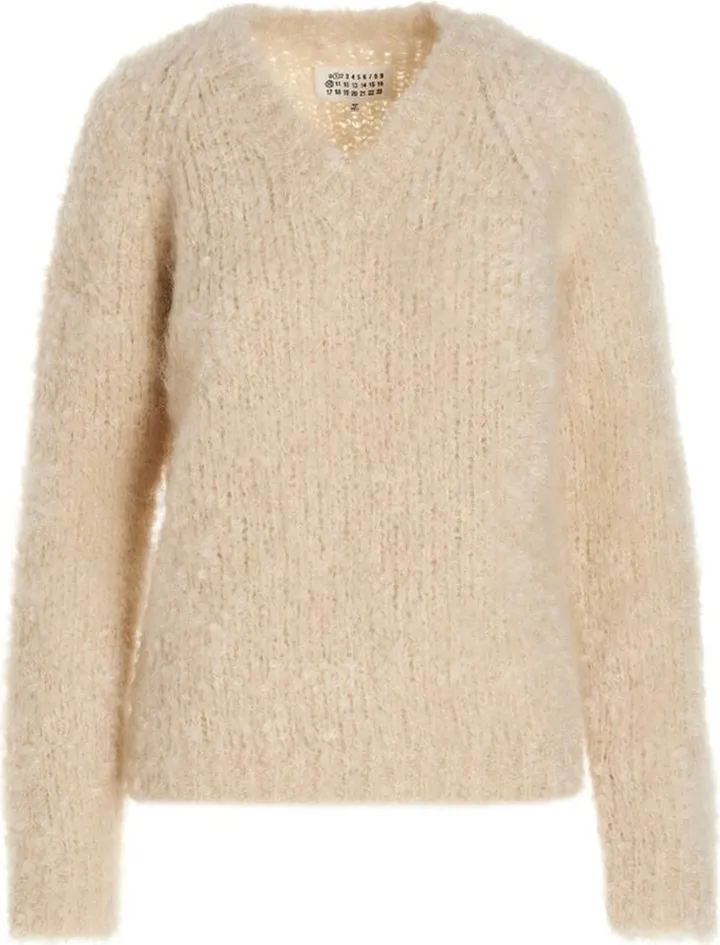 Maison Margiela V-Neck Knitted Sweater