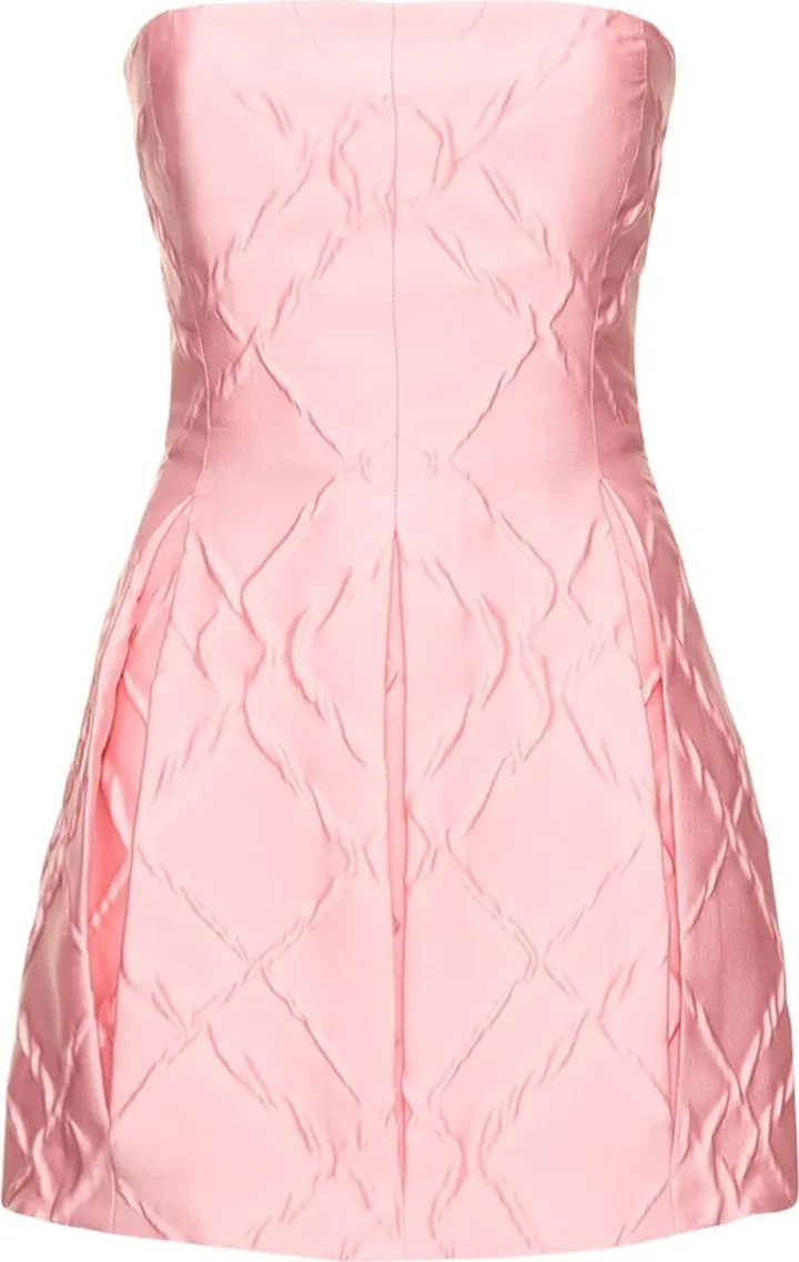 Fortuna jacquard strapless mini dress
