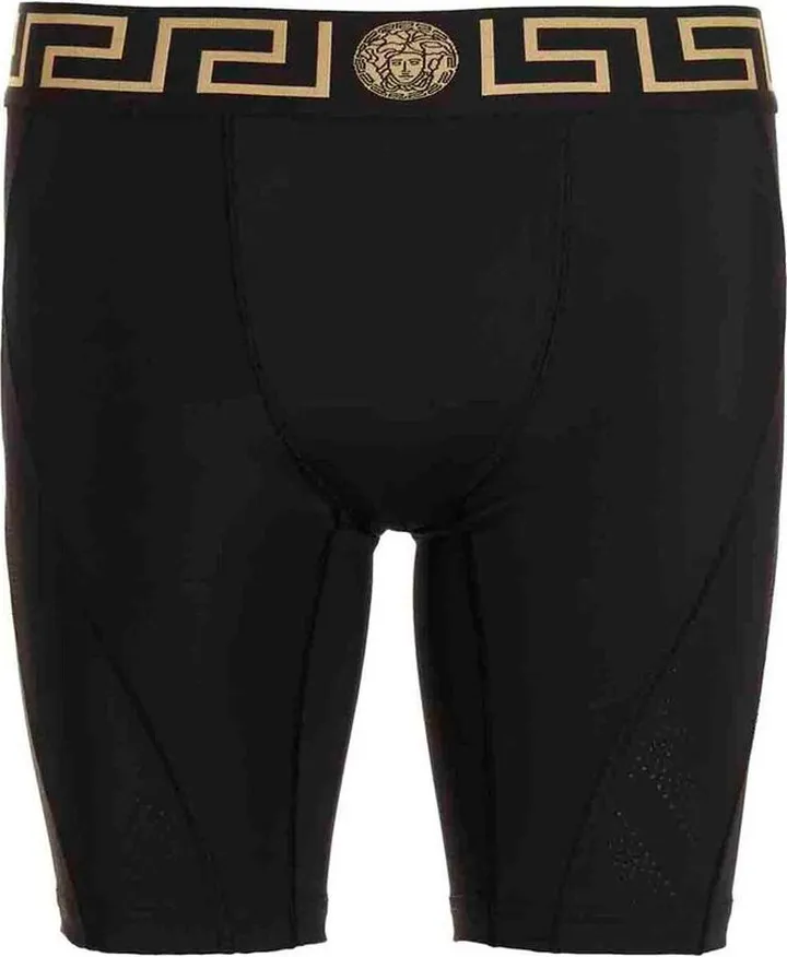 Versace Logo Waistband Cycling Shorts