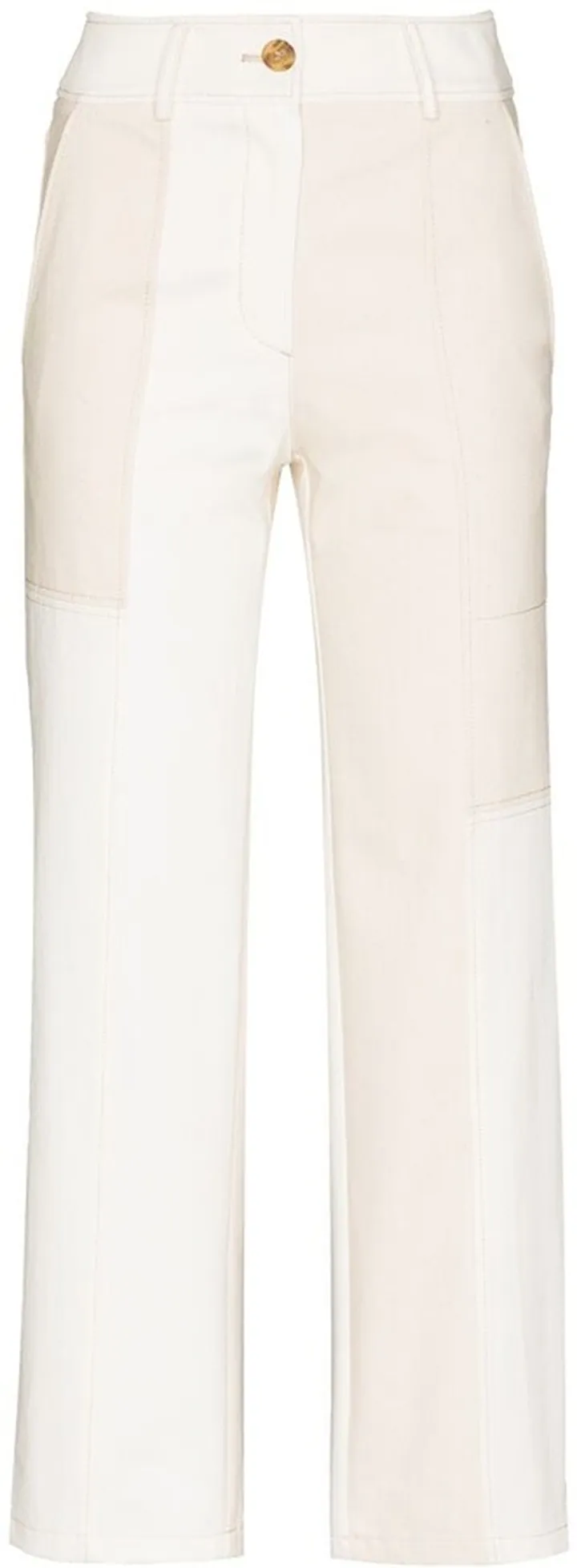 Panelled Straight-Leg Trousers
