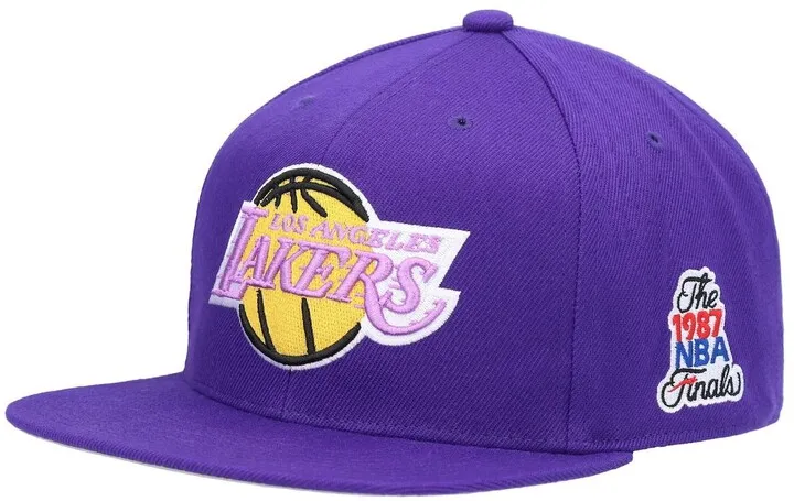 Men's Purple Los Angeles Lakers Hardwood Classics The Champs Fitted Hat