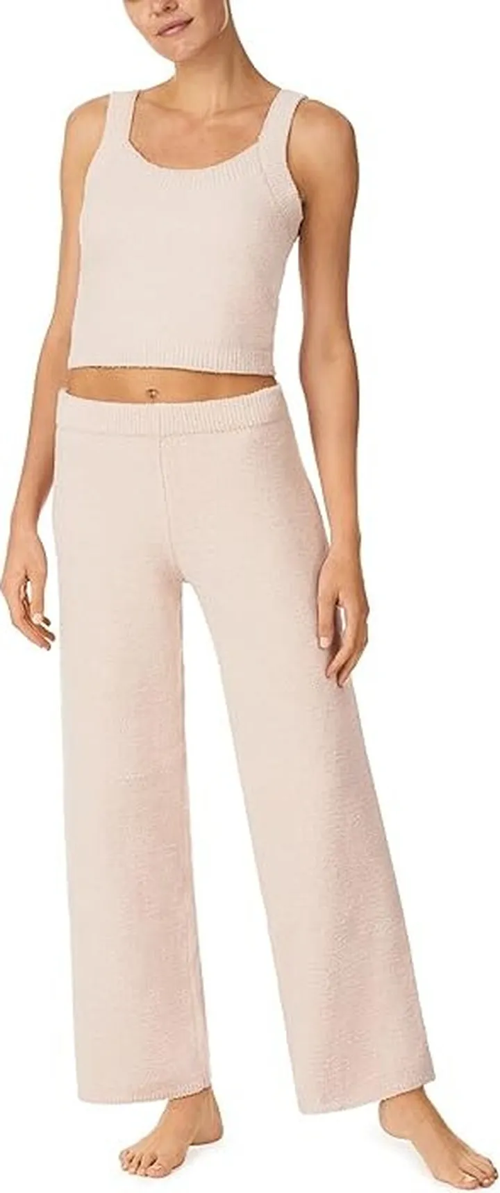 Sanctuary Crop Cami Long Pants PJ Set (Blush) Women's Pajama Sets