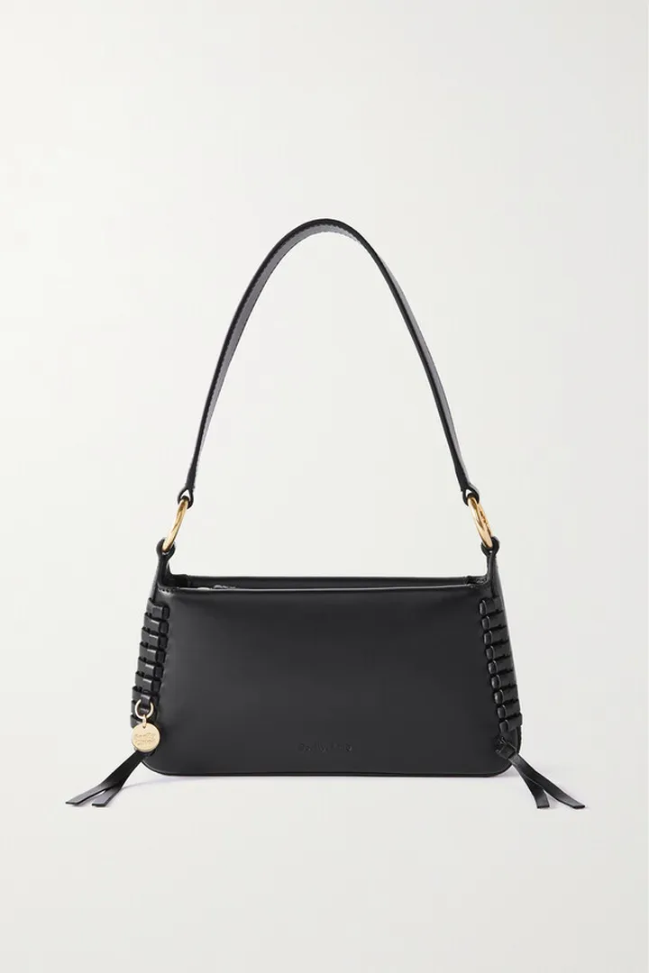 See By Chloé - Tilda Whipstitched Leather Shoulder Bag - Black