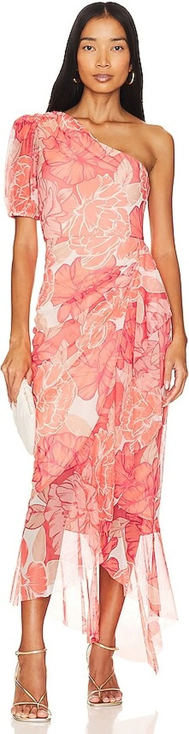 One Shoulder Midi Dress