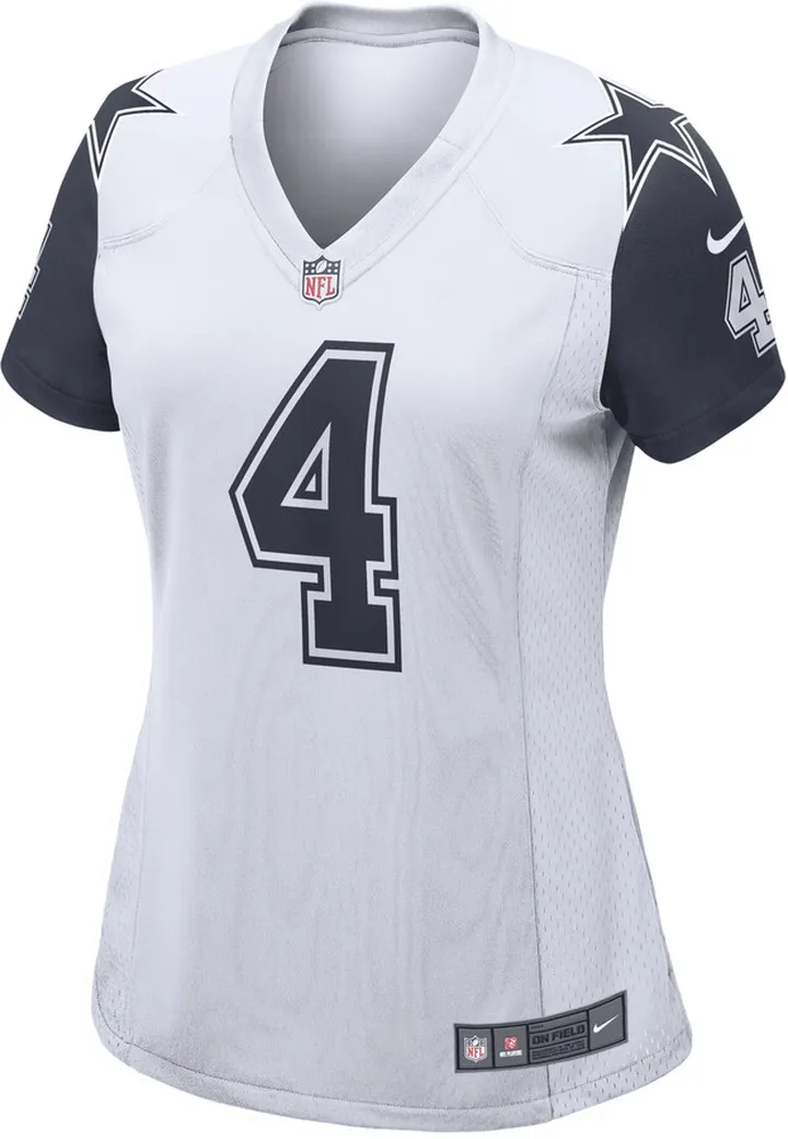 Nike Women's NFL Dallas Cowboys (Dak Prescott) Game Football Jersey in White
