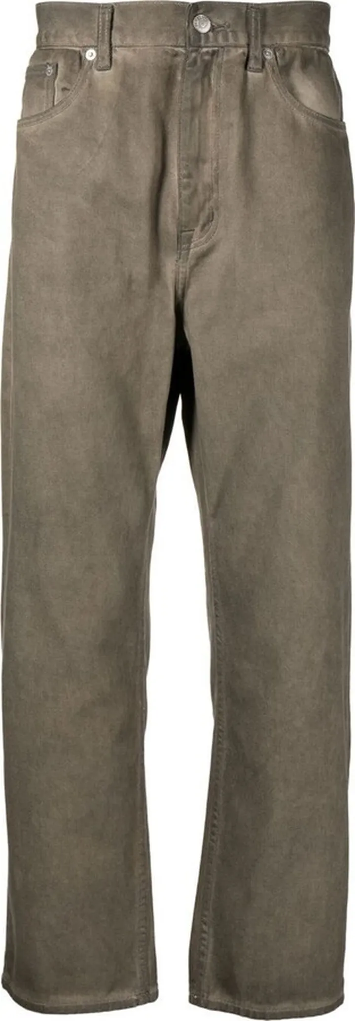 Mid-Rise Straight-Leg Trousers