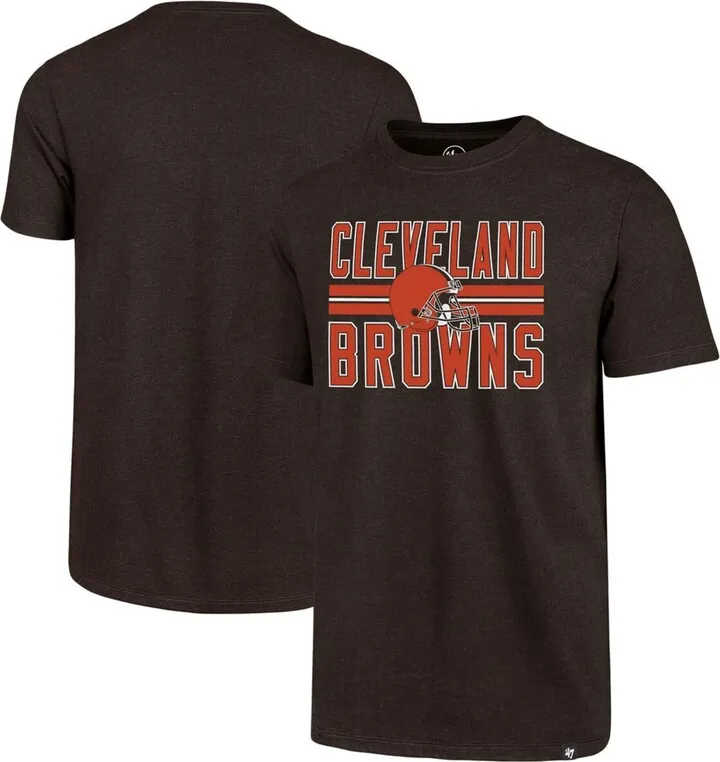 Men's Brown Cleveland Browns Block Stripe Club T-shirt