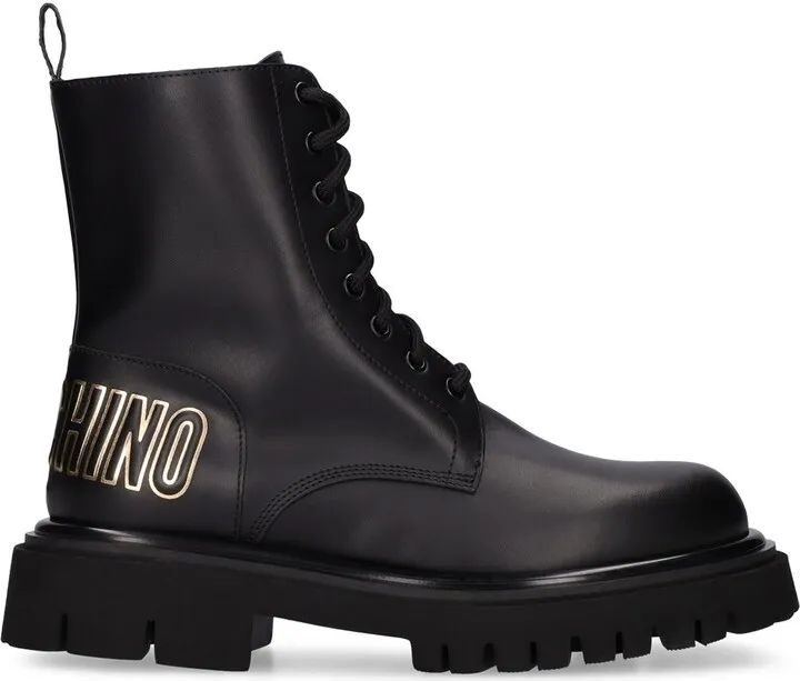 45mm Leather combat boots