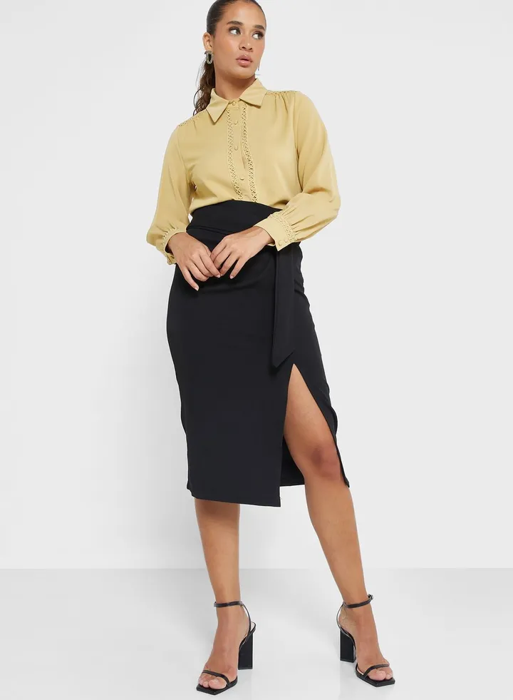 Waist Twist Detail Skirt