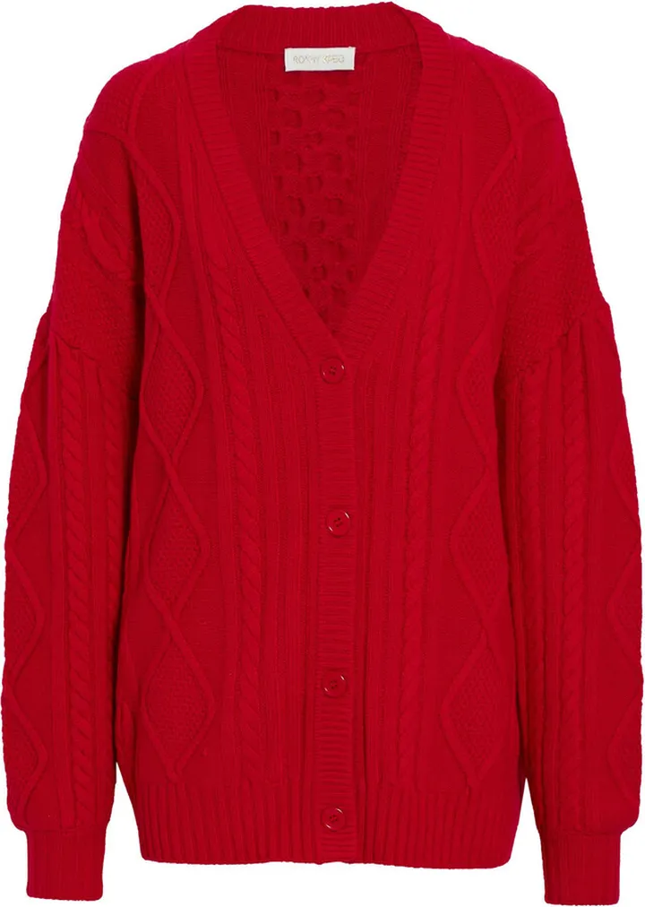 Selas tie-back cable-knit cardigan