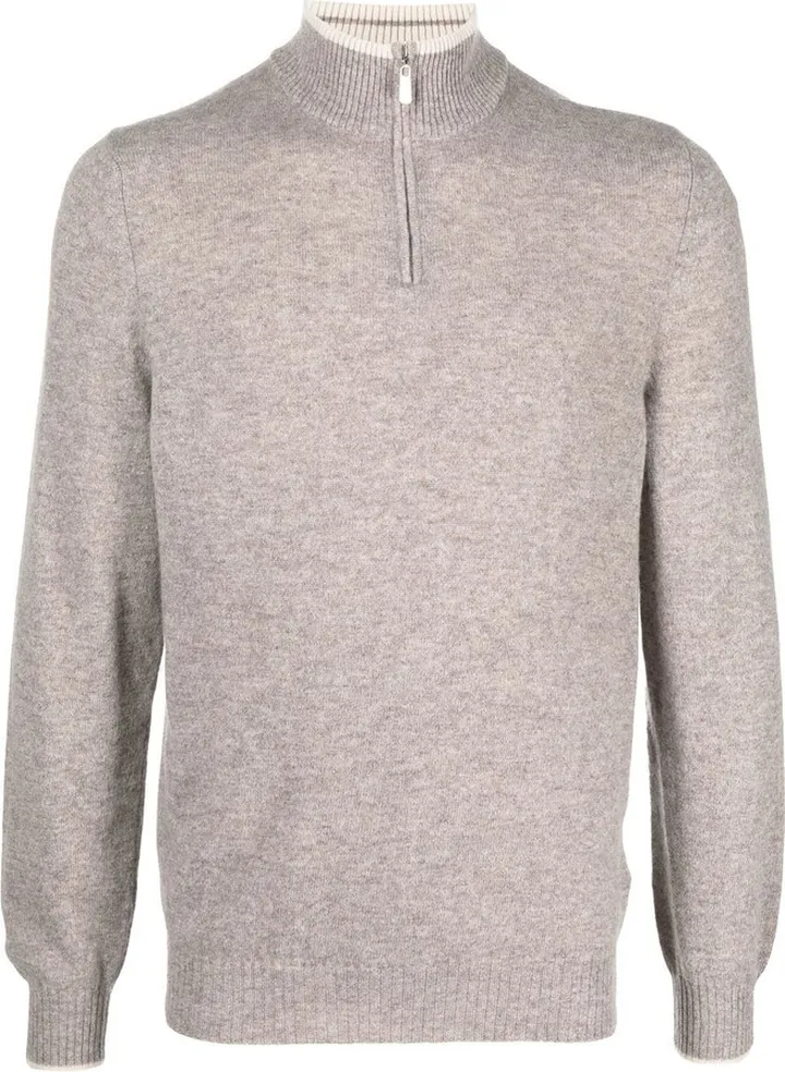 Zip-Up Cashmere Jumper