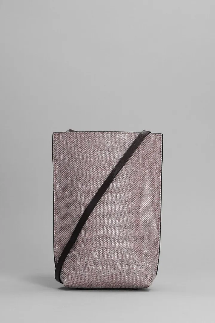 Banner Shoulder Bag In Viola Synthetic Fibers
