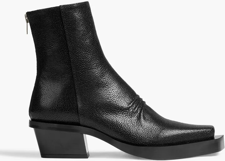 Leone pebbled-leather ankle boots