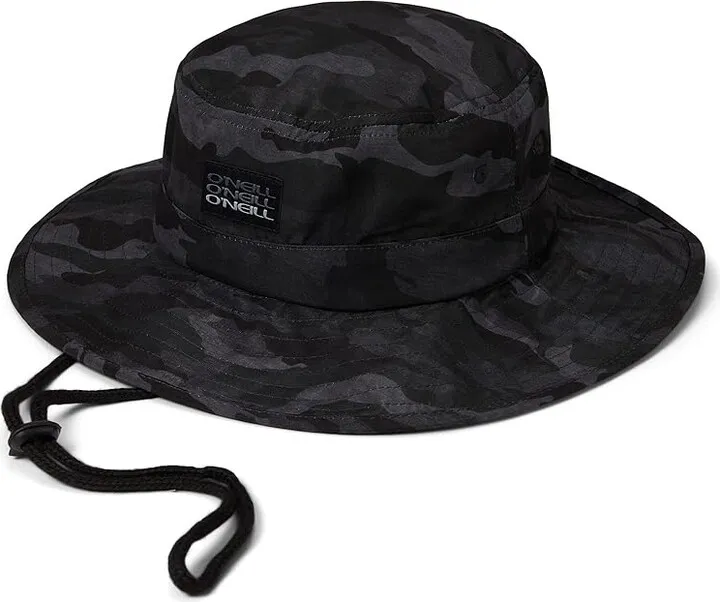 O'Neill Wetlands Print Bucket Hat (Black Camo) Caps