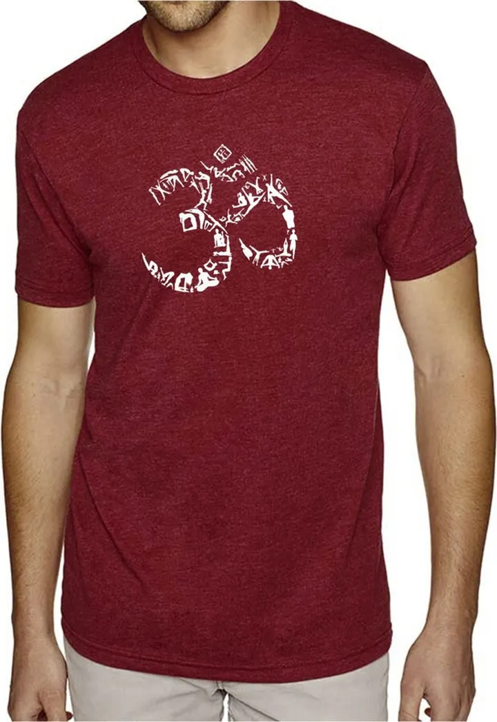 La Pop Art Men's Premium Word Art T-Shirt - Om Symbol