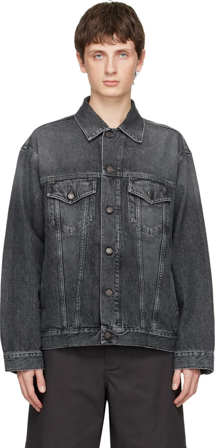 Acne Studios Black Loose Fit Denim Jacket