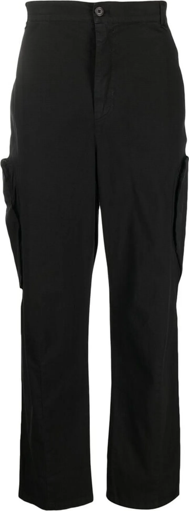 Straight-Leg Cotton Cargo Trousers