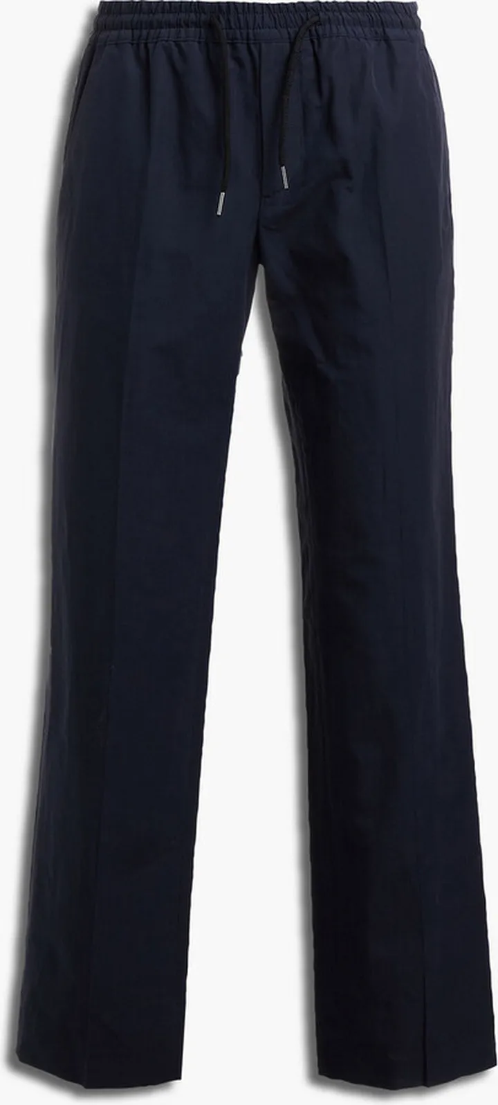 Slub cotton and linen-blend drawstring pants
