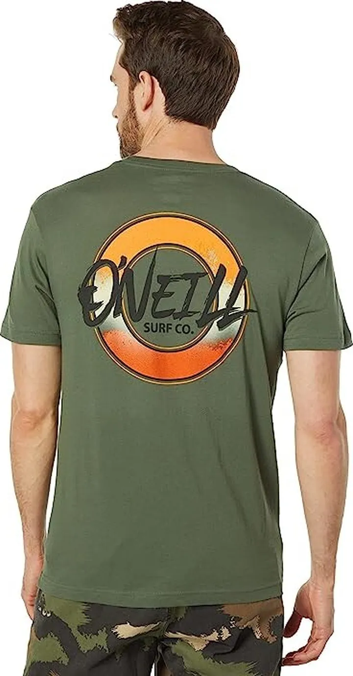 O'Neill Link Short Sleeve Tee (Dark Olive) Men's Clothing