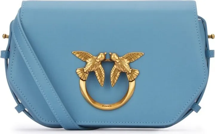 Pinko Exagon Logo Plaque Foldover Crossbody Bag