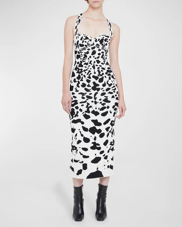 Orchid Jacquard Crisscross Midi Dress