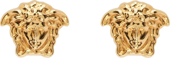 Versace Gold Medusa Stud Earrings
