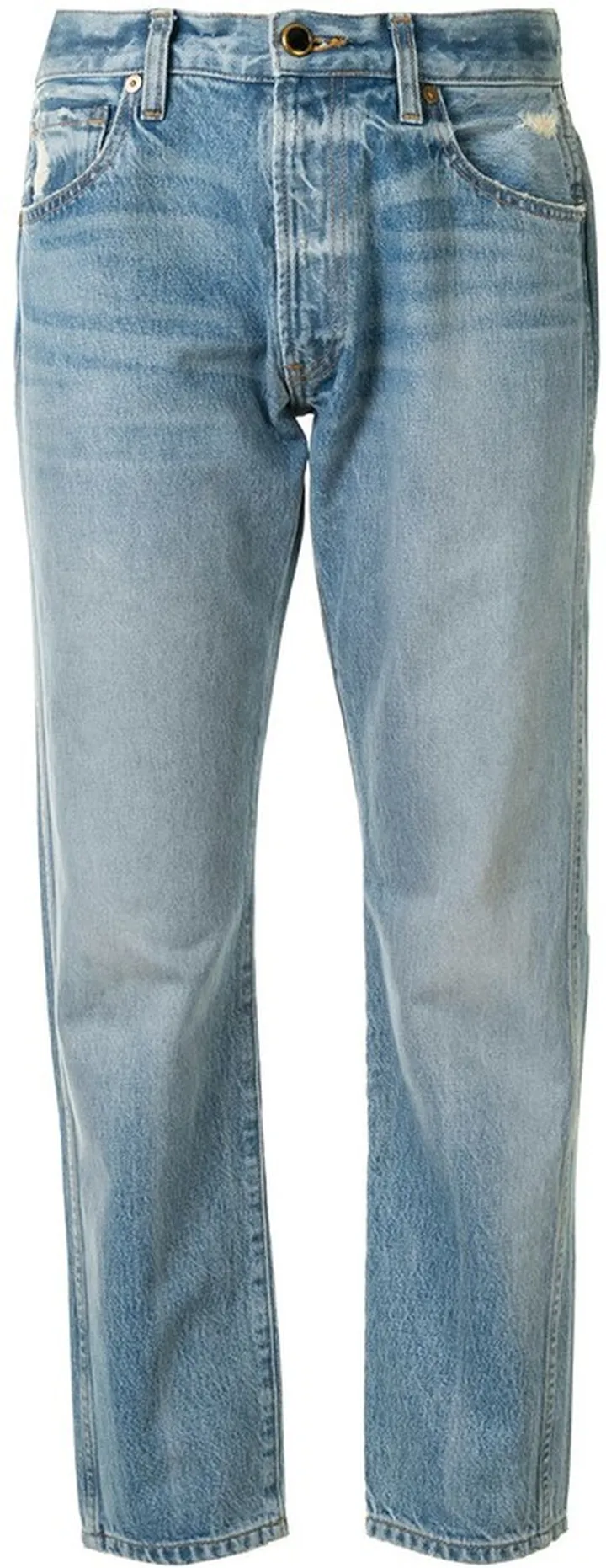 Mid-Rise Straight Jeans
