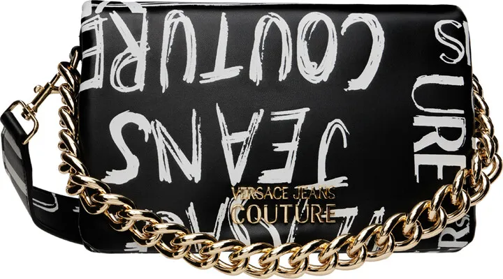 Versace Jeans Couture Black Doodle Logo Bag