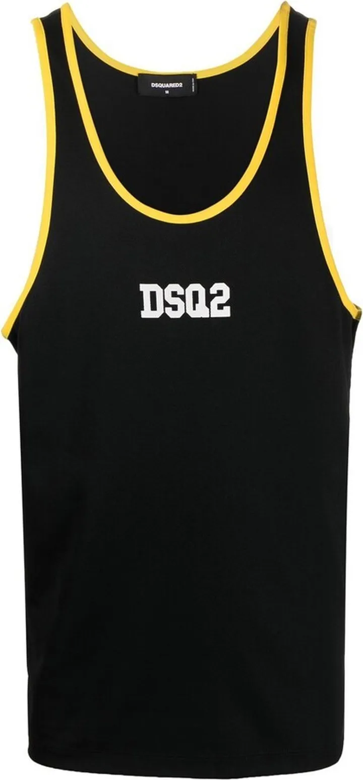 Logo-Print Two-Tone Tank Top