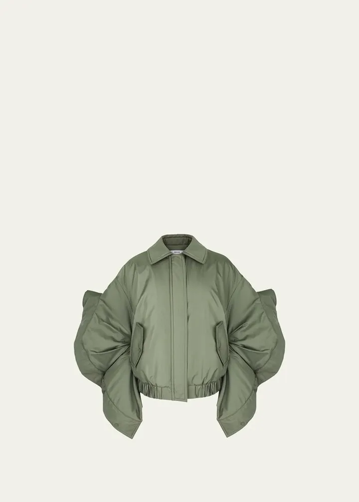 Exaggerated Sleeve Bomber Jacket