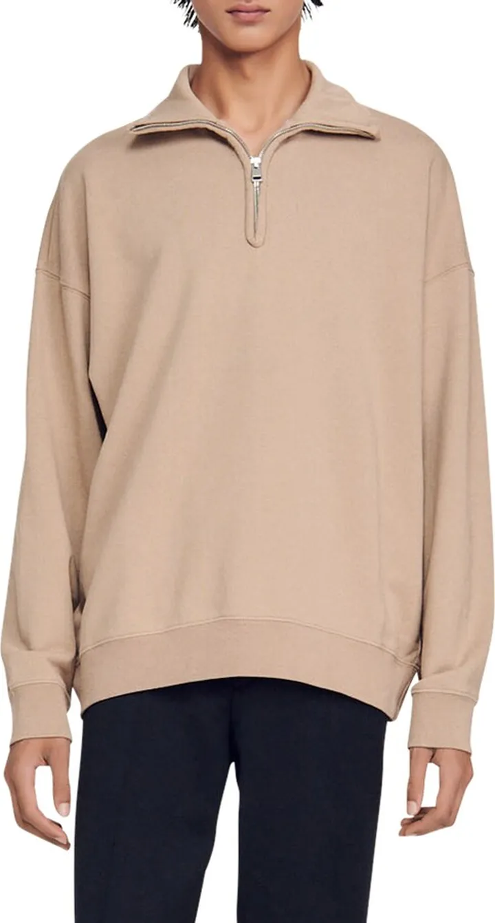 Oversize Quarter Zip Fleece Pullover