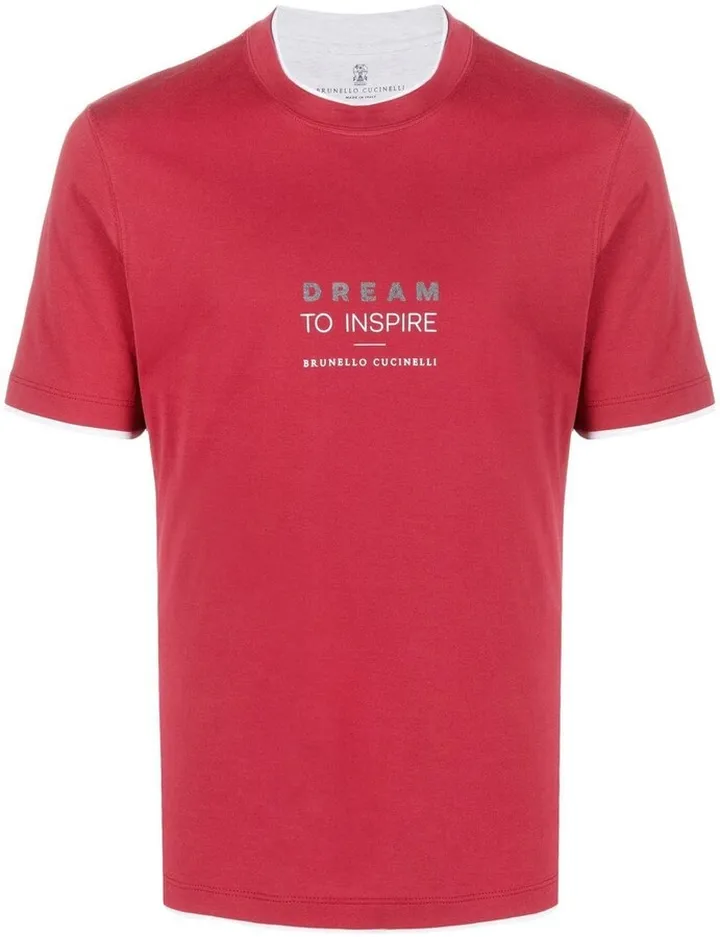 slogan-print T-shirt