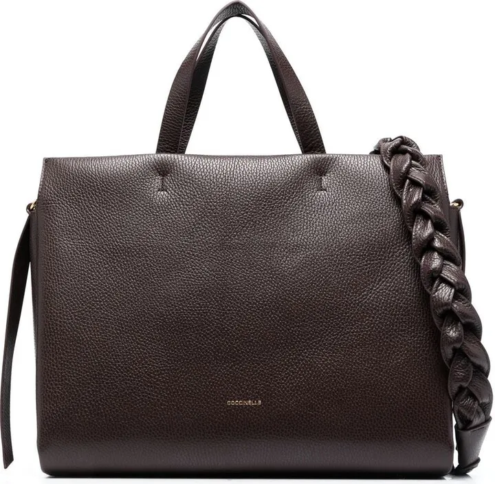 Grained Leather Tote Bag
