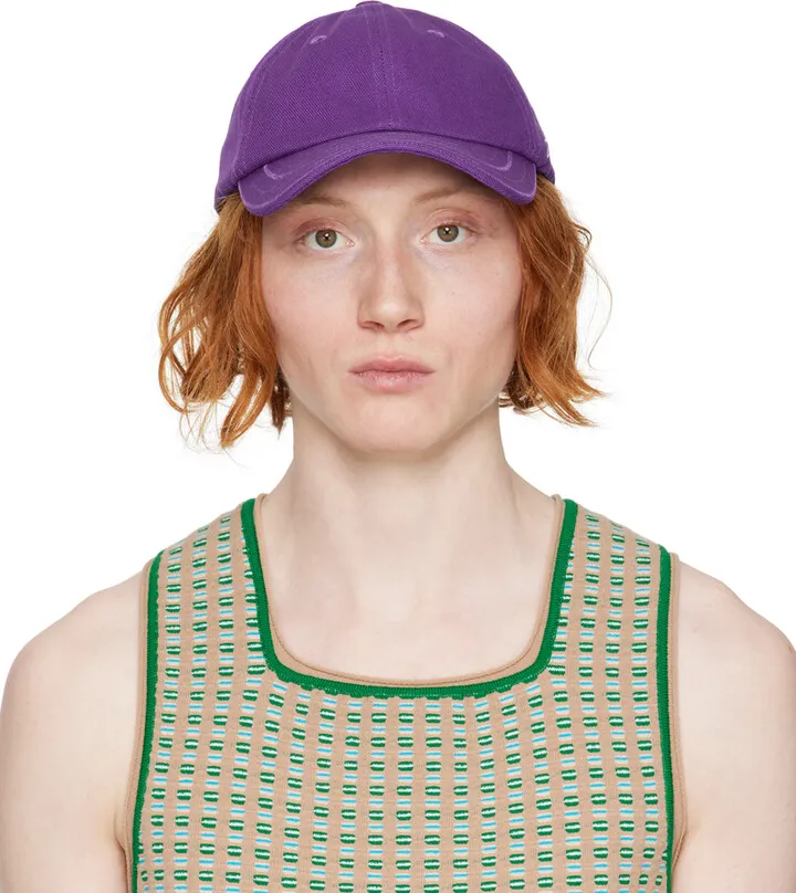 Jacquemus Purple Le Raphia 'La Casquette Jacquemus' Cap