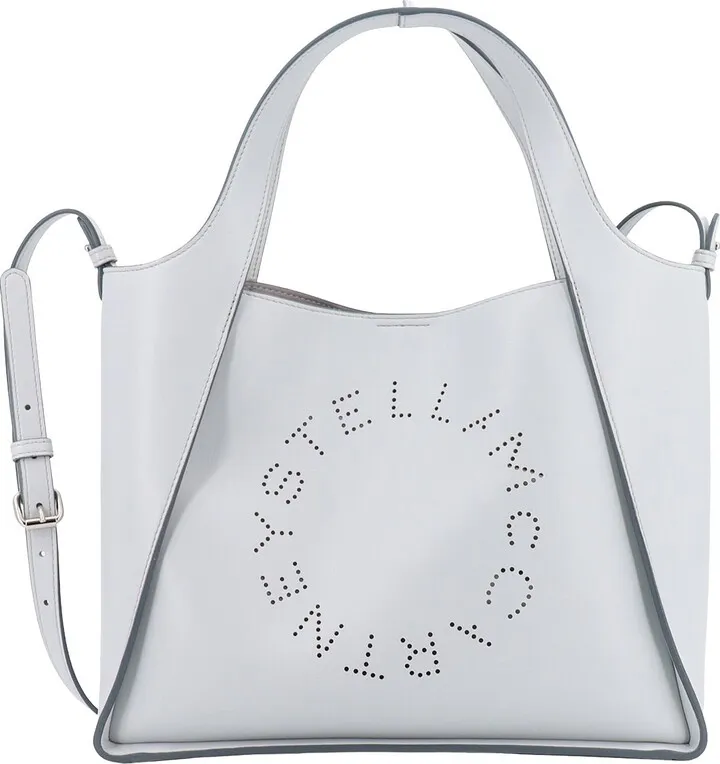 Faux leather shoulder bag with frontal logo