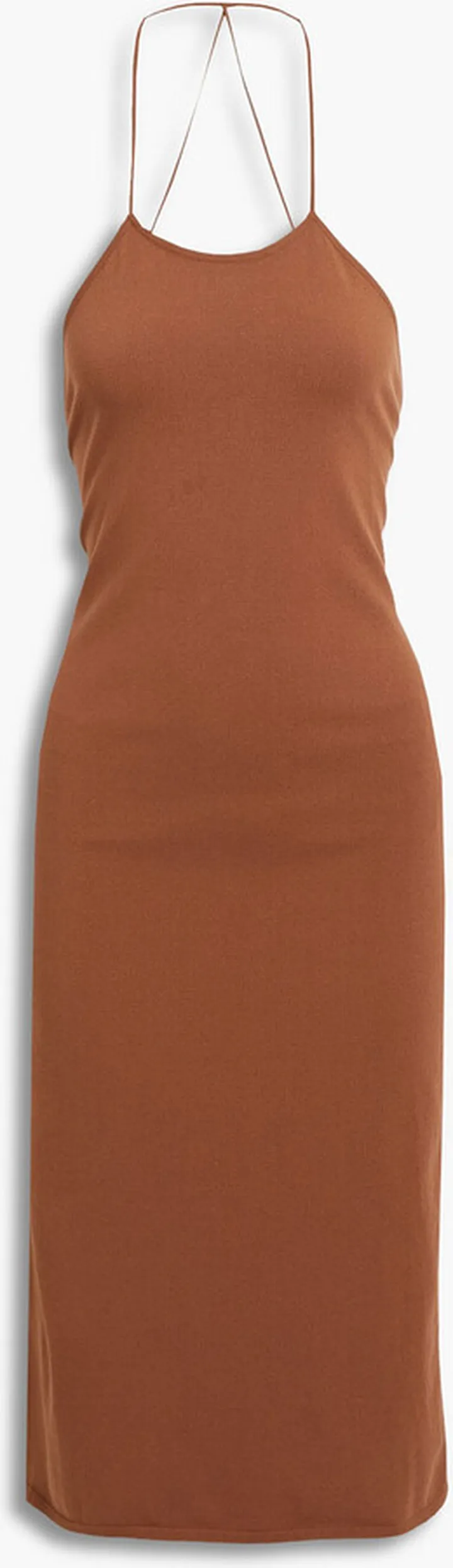 Stretch-jersey halterneck midi dress