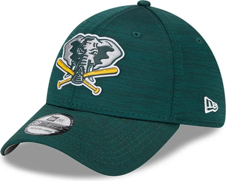 Men's New Era Green Oakland Athletics 2023 Clubhouse 39THIRTY Flex Hat