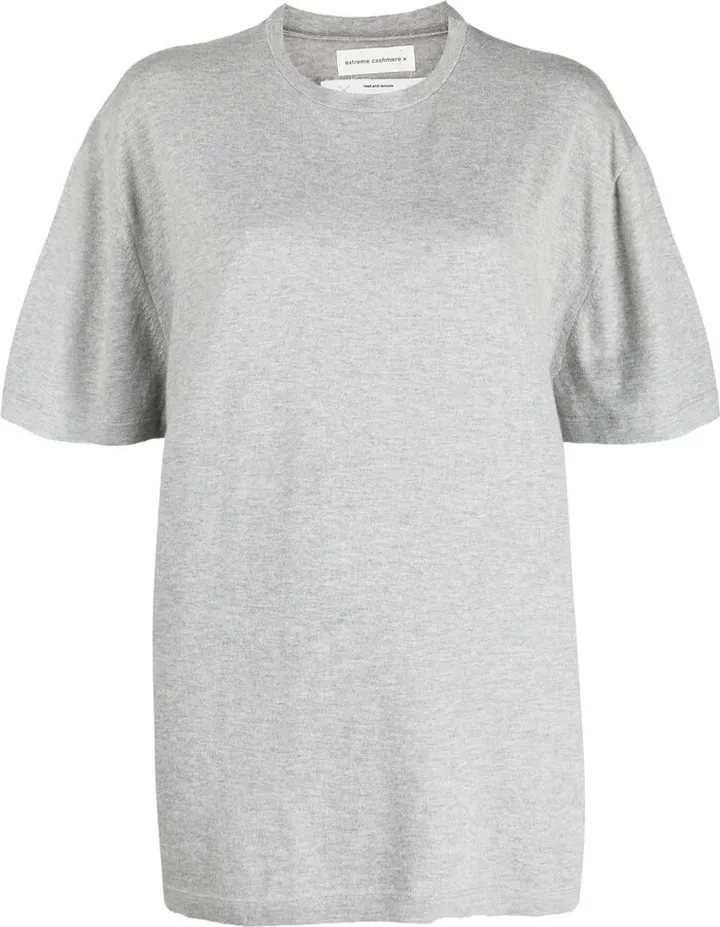 short-sleeve cashmere T-shirt