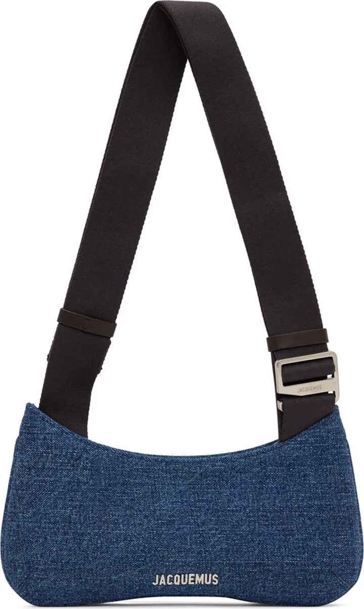 Jacquemus Indigo Le Raphia 'Le Bisou Gros Grain' Bag