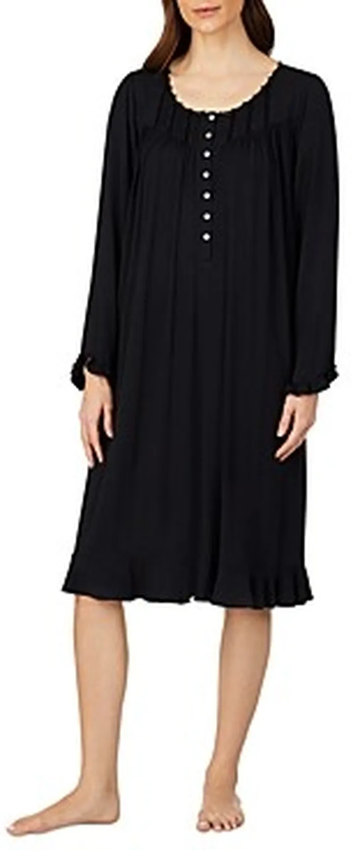 Eileen West Lace Trim Waltz Jersey Nightgown